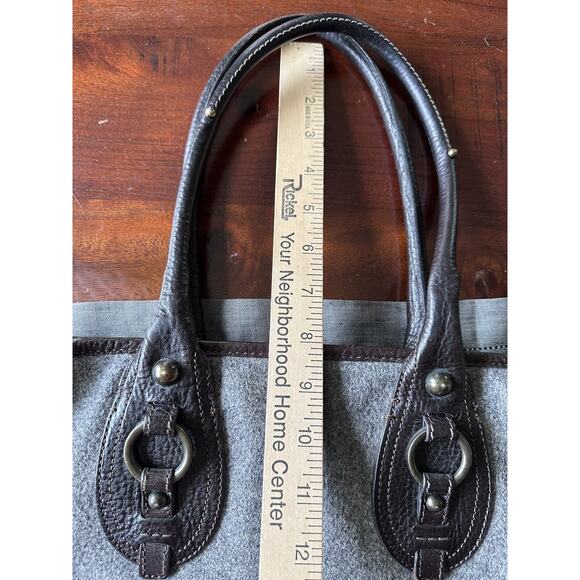 Banana Republic Chatham XL Leather Tote Shopper Purse Overnight Nomad Bag gray - Picture 7 of 16